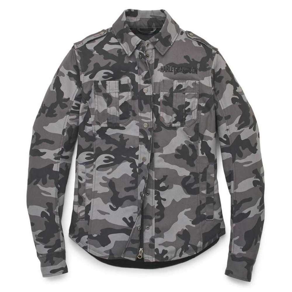 Harley-Davidson Women's Operative Camo Print Riding Shirt Jacket - NWOT
